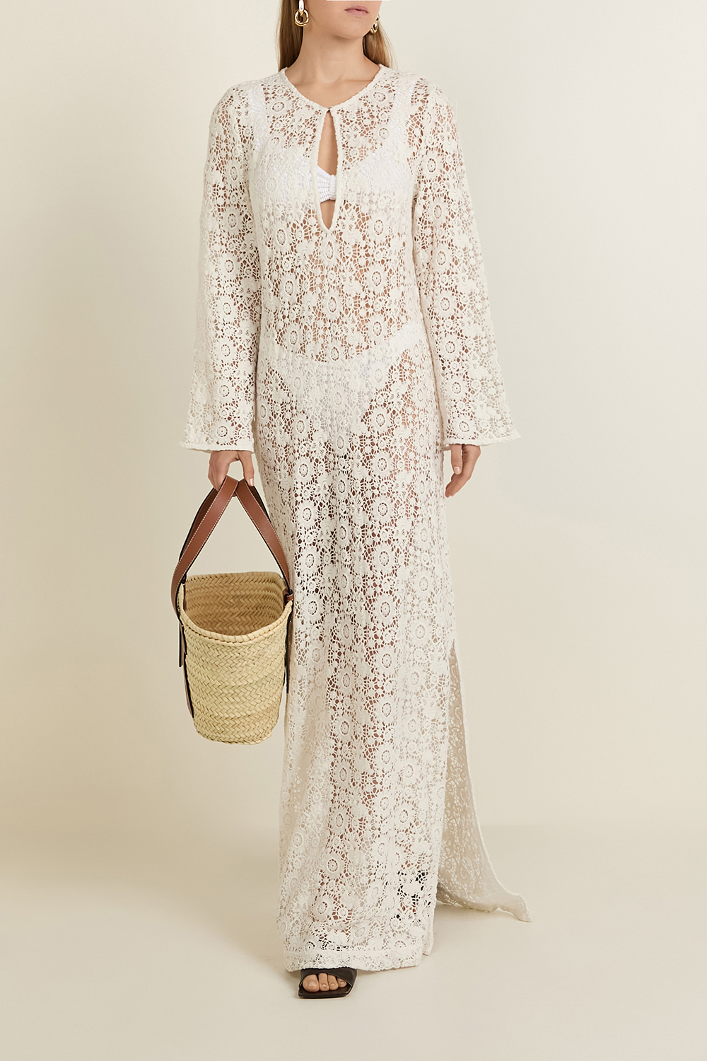 כפתן כותנה סרוג